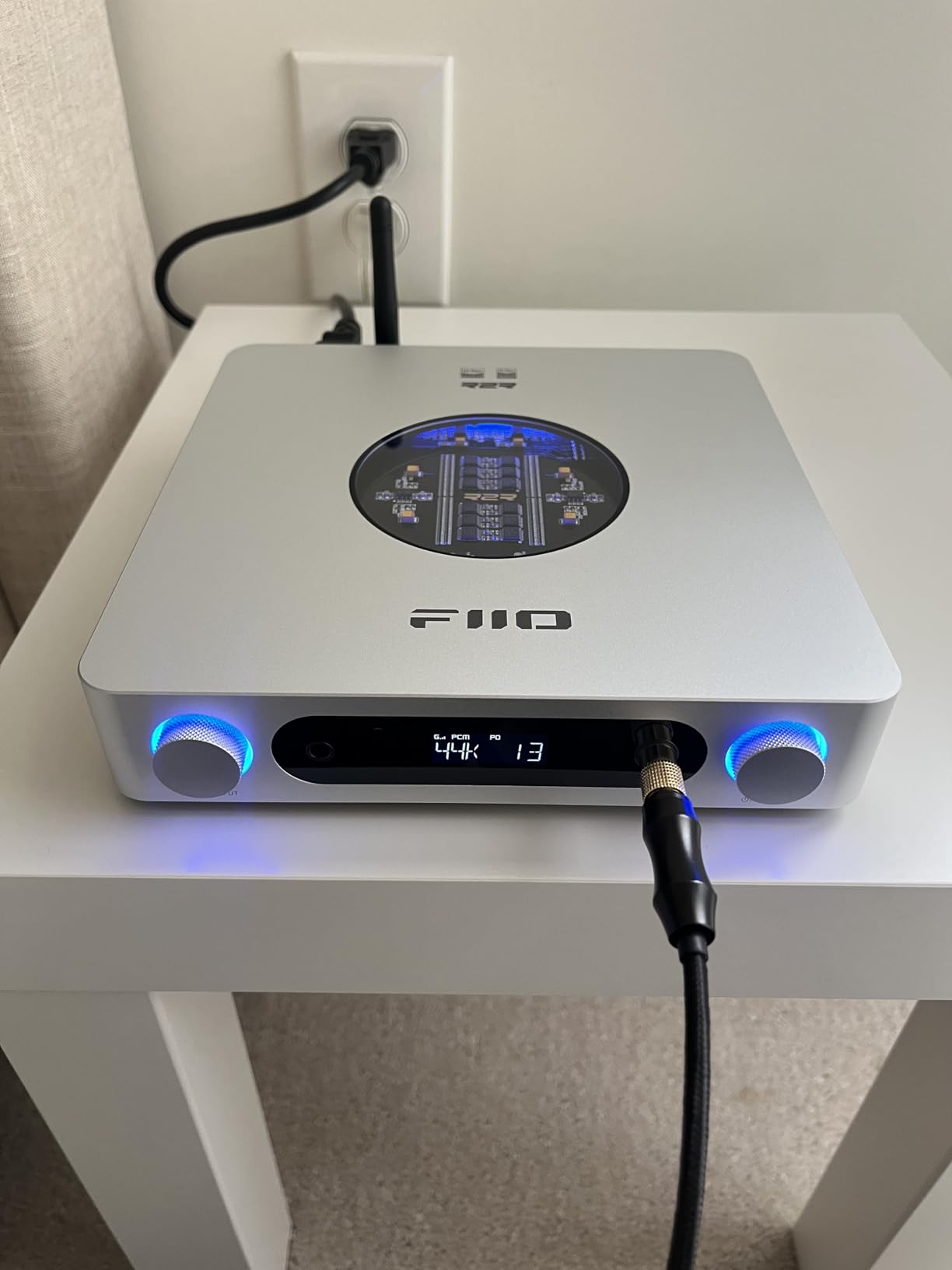 FiiO K13 R2R Desktop DAC & Headphone Amp, High-Fidelity 24Bit R2R DAC, Powerful 2400mW Output, LDAC Bluetooth Streaming, Dual Power Supply, 10-Band PEQ, Balanced XLR & RCA Audio Output (Silver) customer photo 1