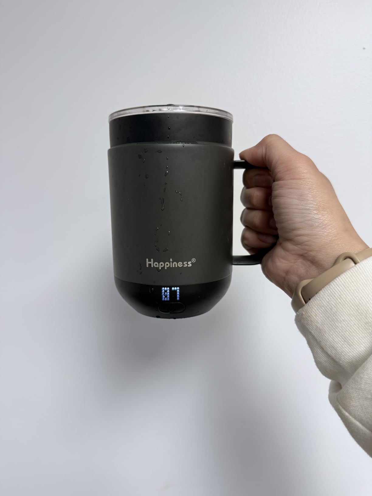Happiness Smart Heated Coffee Mug, 16oz Rechargeable Electric Self Heating Temperature Control Coffee Cup customer photo 2