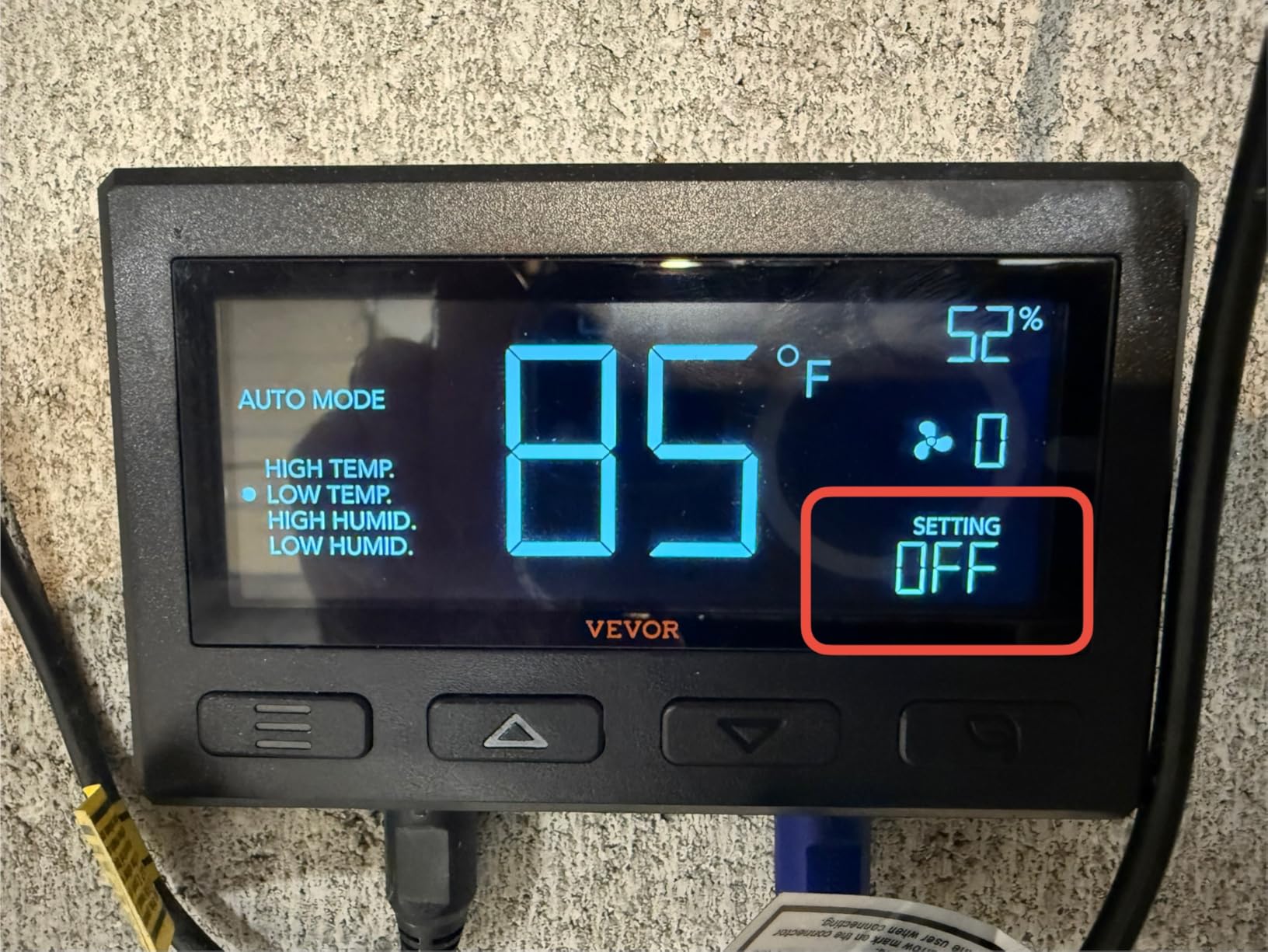 VEVOR 16 inch Exhaust Fan, Wall Mounted Attic Fan with Variable Speed, Temperature & Humidity Controller, 3000 CFM, Automatic Shutter customer photo 1