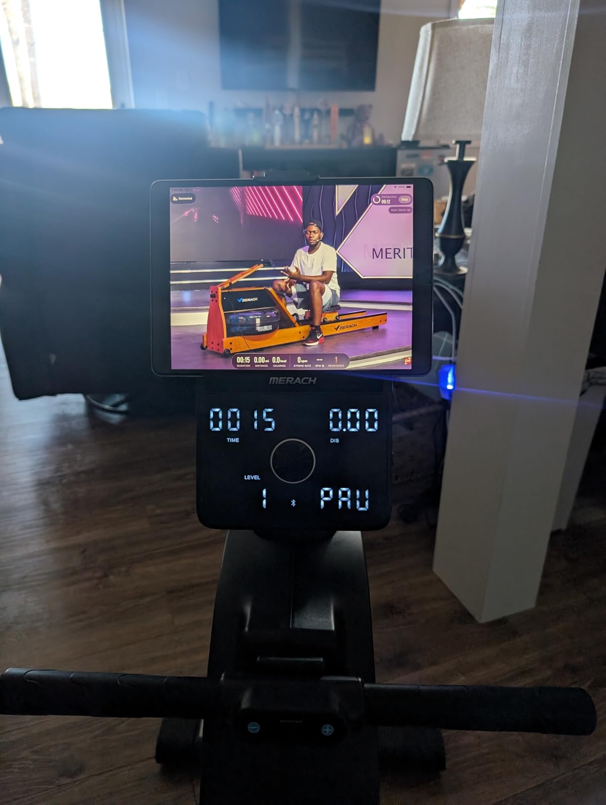 MERACH Pro-Grade Rowing Machines for Home, Smart Magnetic Rowing Machine with Self-Generation, Double Resistance and 400 LBS MAX Load, Wooden Tracks for Silent Sliding, MERACH App 1000+ Course & Games customer photo 1