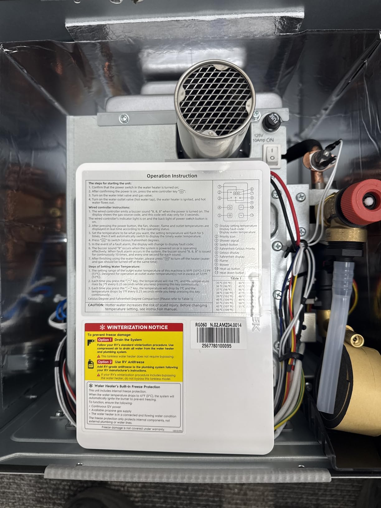 ORBEK 60,000 BTU RV Tankless Water Heater, Ideal for RV Families & Campers, Propane Gas On-Demand Instant Hot Water Heater, 12V DC, CSA Certified, with Remote Control, Compatible with All RVs customer photo 2