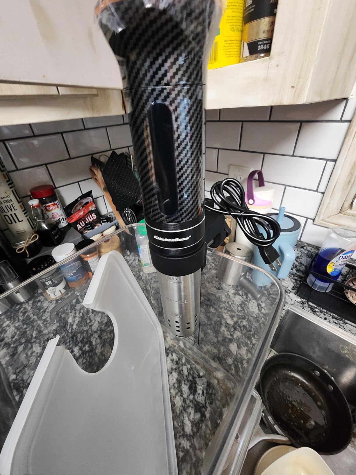 KitchenBoss Wifi Sous Vide Cooker: Ultra-quiet Sous Vide Machine Immersion Circulator APP Control, IPX7 Waterproof All-stainless Steel 1100W customer photo 1