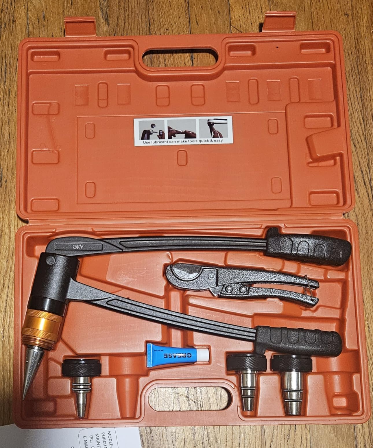 PEX Expansion Tool, PEX A Expansion Tool Kit with 3 Auto-Rotating Heads (1/2