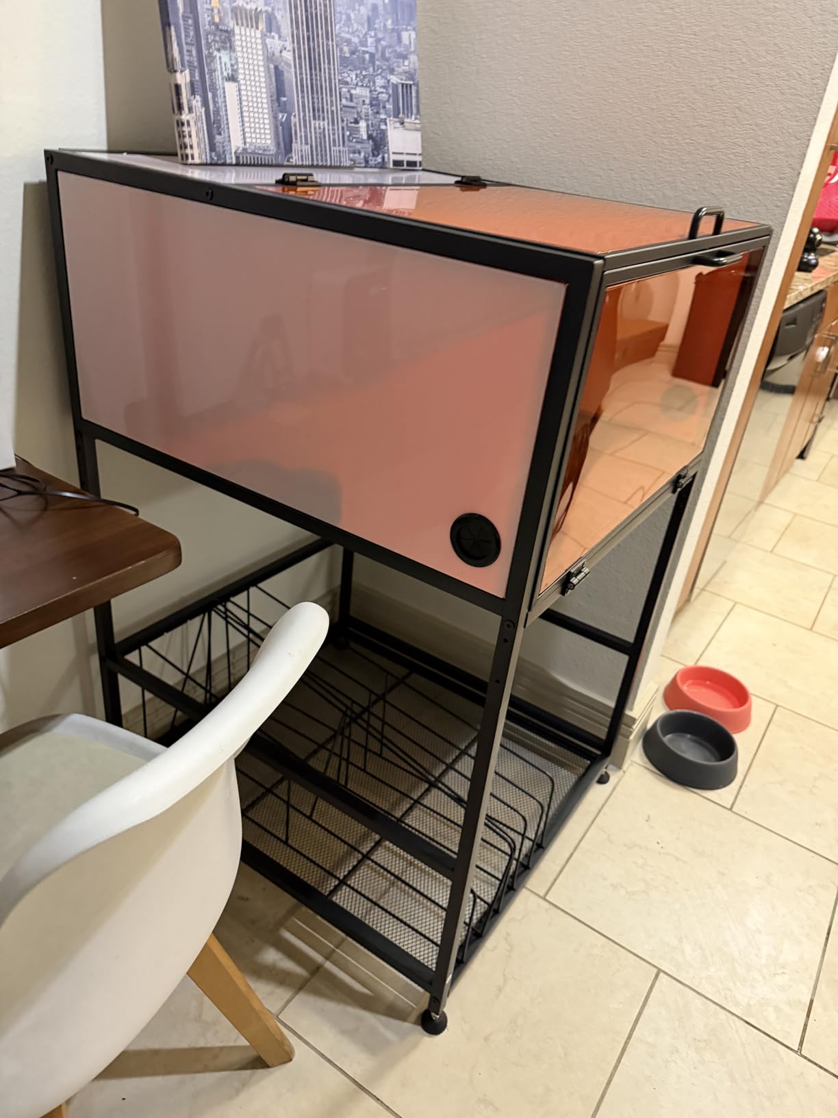 Laser Engraver Enclosure Cabinet with Exhaust, Laser Engraving Table with Ventilation Fan, Heavy Duty Laser Cutter Protective Cover Tent with Eye Protection, Insulates against Noise Fumes Odors customer photo 2