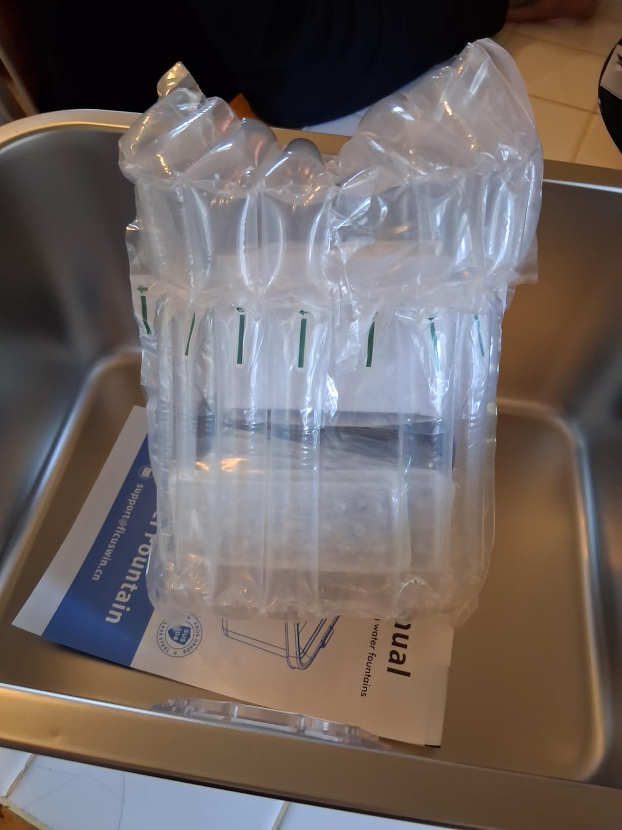 Dog Water Fountain, 12L/406oz Stainless Steel Pet Water Fountain for Large Dogs Cats, Quiet Dog Fountain Water Bowl, Visual Water Level 4 Filtration, Wide Deeper Drinking Area for Multi-Pet Home customer photo 1