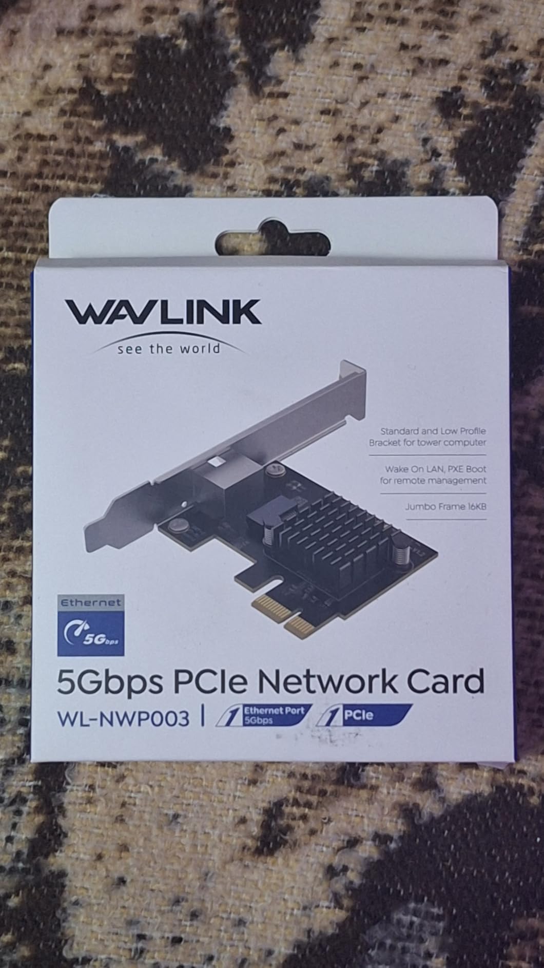 WAVLINK 10G PCIe Network Card, 10GB Base-T Ethernet Adapter with AQC113 Controller, 10000/5000/2500Mbps PCIe x4/x8/x16 Compatible for Windows 11/10 & Linux, Includes Low Profile Bracket customer photo 2