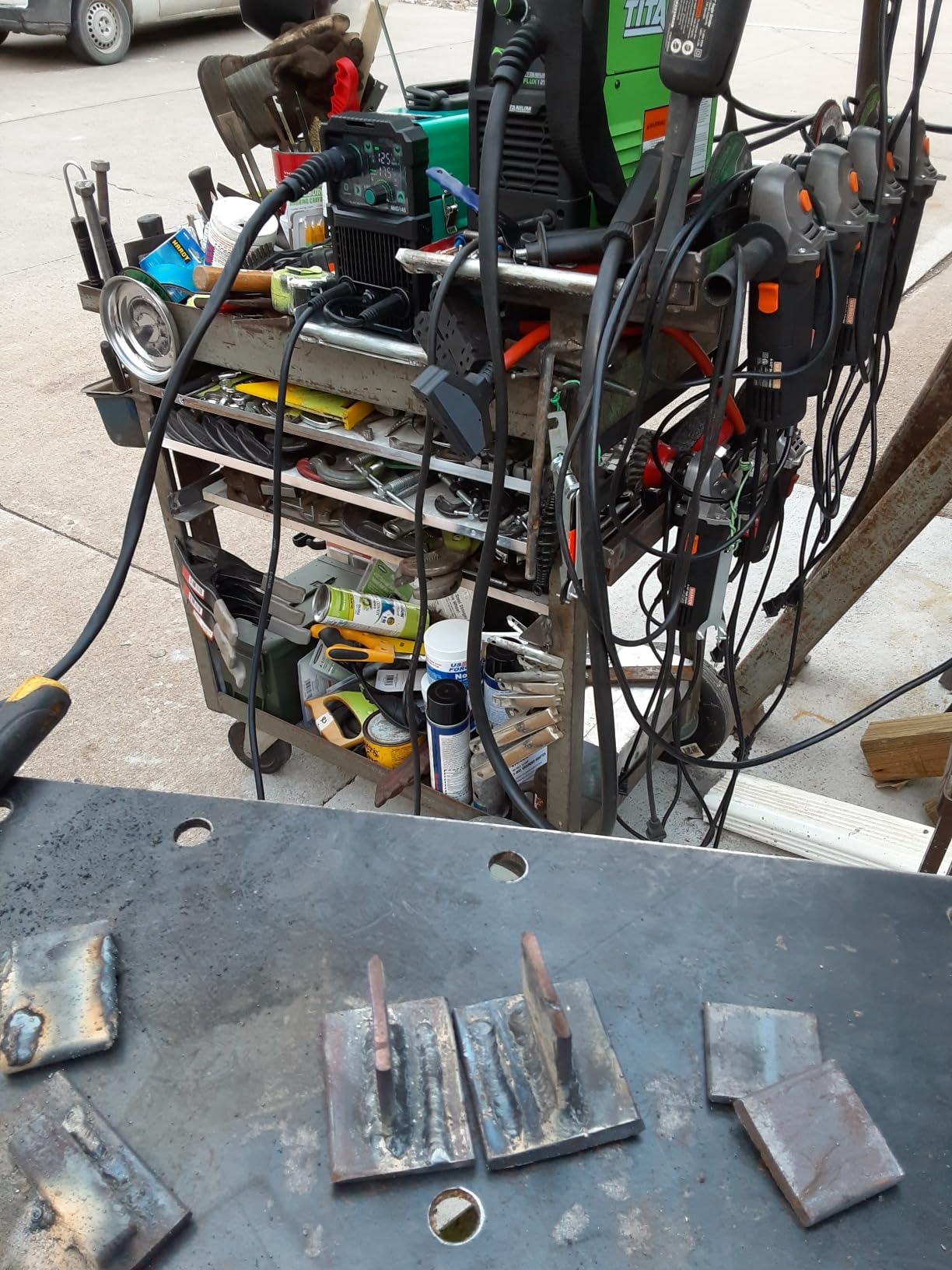 bestarc 215Amp MIG Welder, 110V 220V Gas MIG/Flux Core MIG/Stick/Lift TIG/Spool Gun/Spot Welding 7 IN 1 Aluminum Welding Machine, IGBT Multiprocess bestarc Welder with Synergy, Spool Gun Compatible customer photo 1