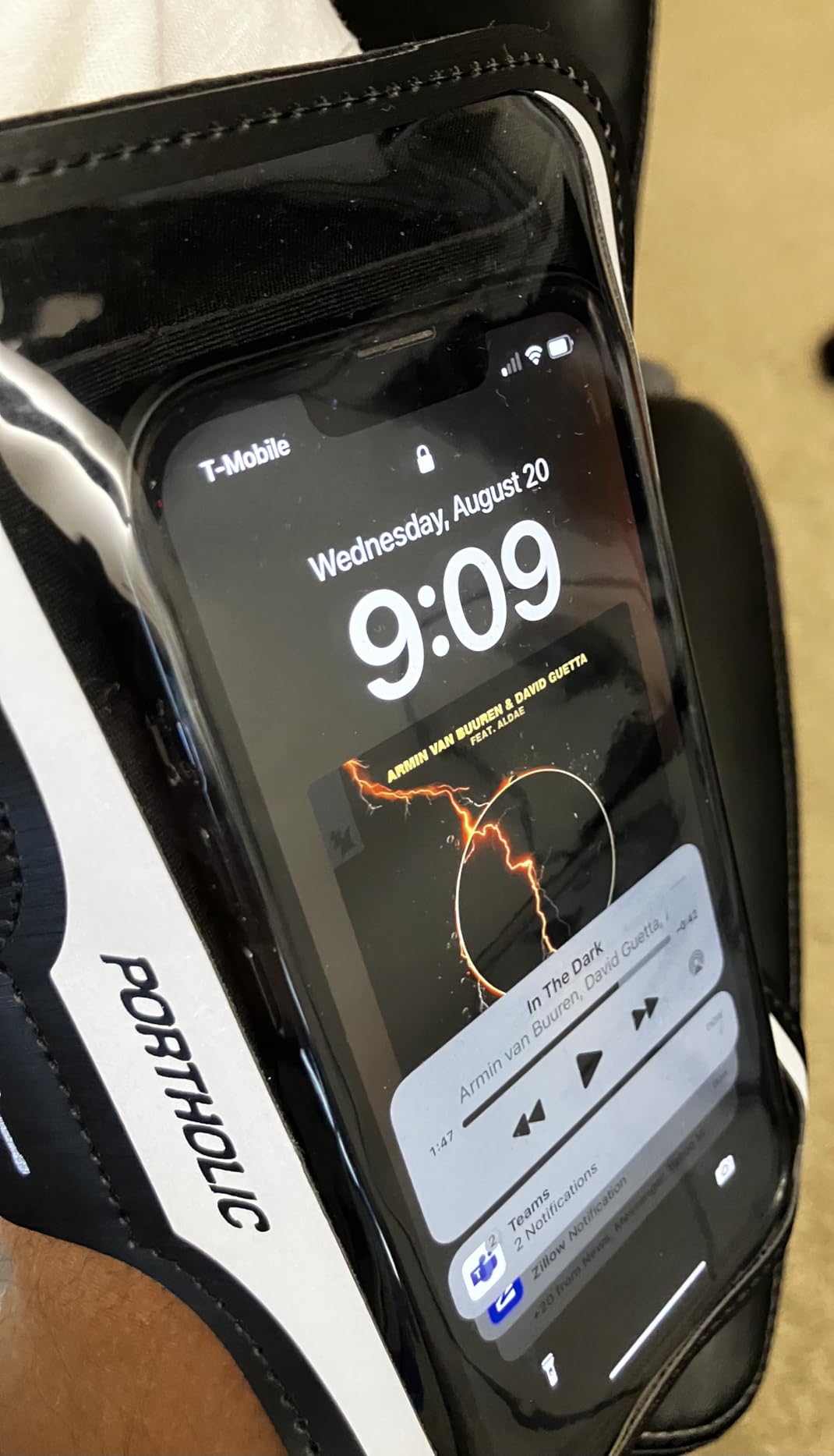 PORTHOLIC 2026 Running Armband Water Resistant Sports Phone Holder Case with Extension Strap,Card Slot Up to 6.9