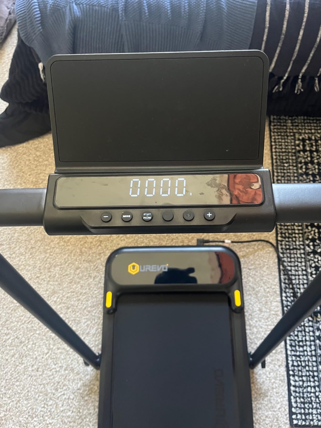 UREVO Strol 2E Smart 2-in-1 Folding Treadmill, Compact Walking Pad with Safety Handle customer photo 2