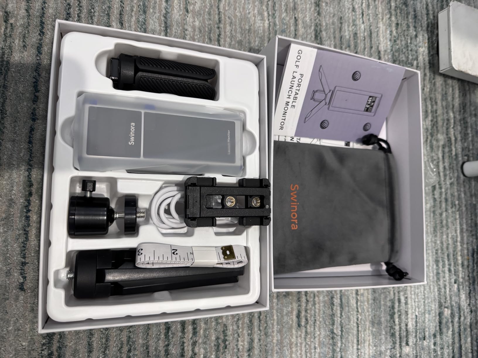 Golf Launch Monitor & Simulator: Portable Swing Analyzer with 13 Metrics, 3D Driving Range, 3D Trajectory & Video Record for iOS/Android customer photo 1