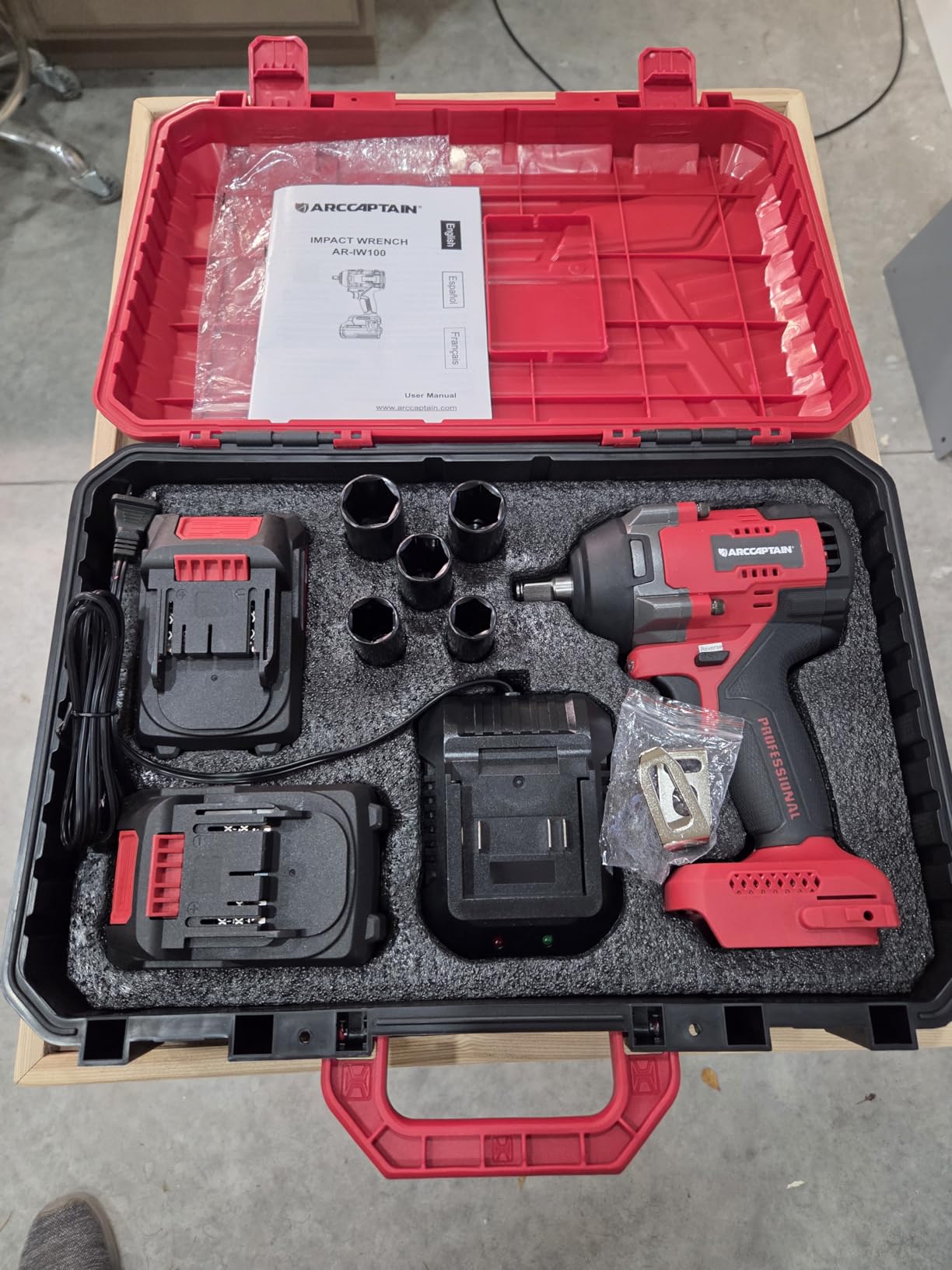 ARCCAPTAIN Cordless Impact Wrench, 1500N.m (1000Ft-lbs) 1/2