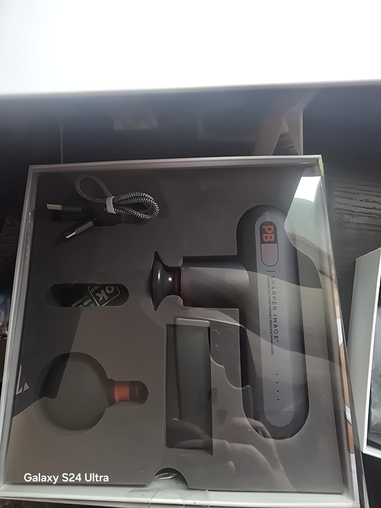 Sharper Image Powerboost Move Aero 3.0 - Mini Percussion Massage Gun| Updated Soft-Touch Design, Carrying Bag, 4 Nodes| Portable Full Body Back & Shoulder Massager| Deep Tissue Massage Tool Gift customer photo 2