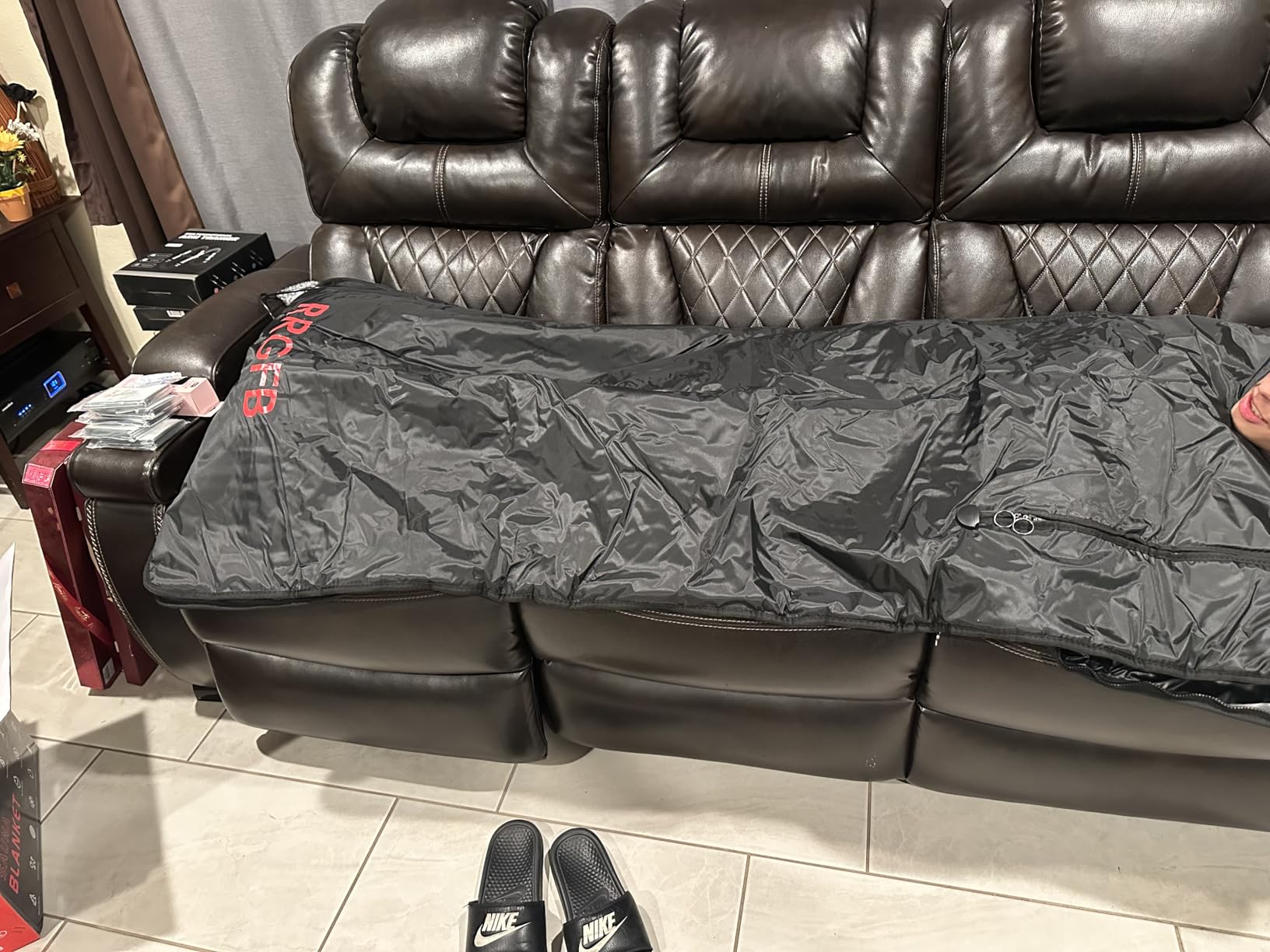 Infrared Sauna Blanket for Home, Low EMF Carbon Crystal Heating, Portable Dry Sauna Bag for Relaxation, Detoxification, 5.9ft×2.6ft customer photo 1