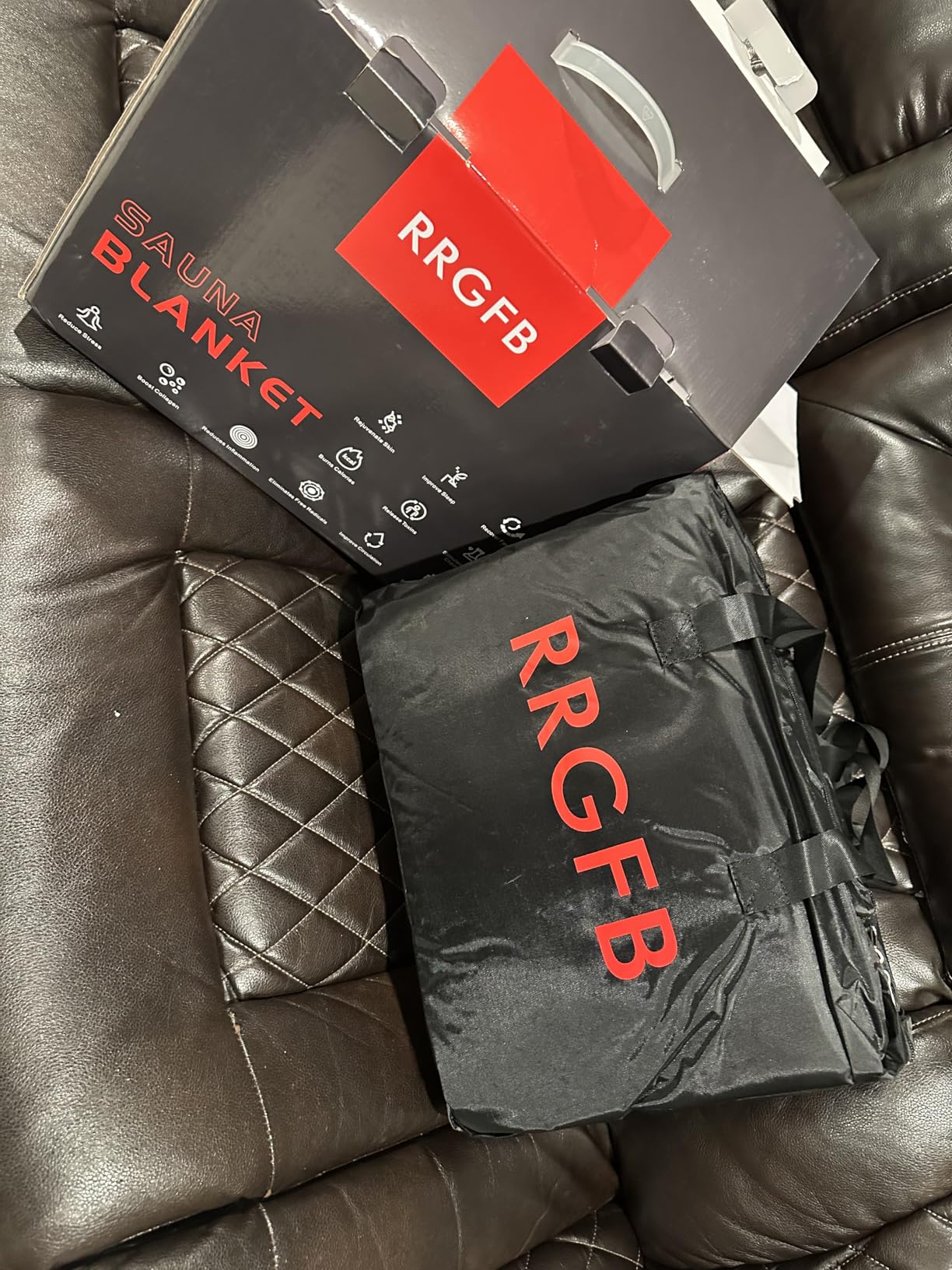 Infrared Sauna Blanket for Home, Low EMF Carbon Crystal Heating, Portable Dry Sauna Bag for Relaxation, Detoxification, 5.9ft×2.6ft customer photo 2