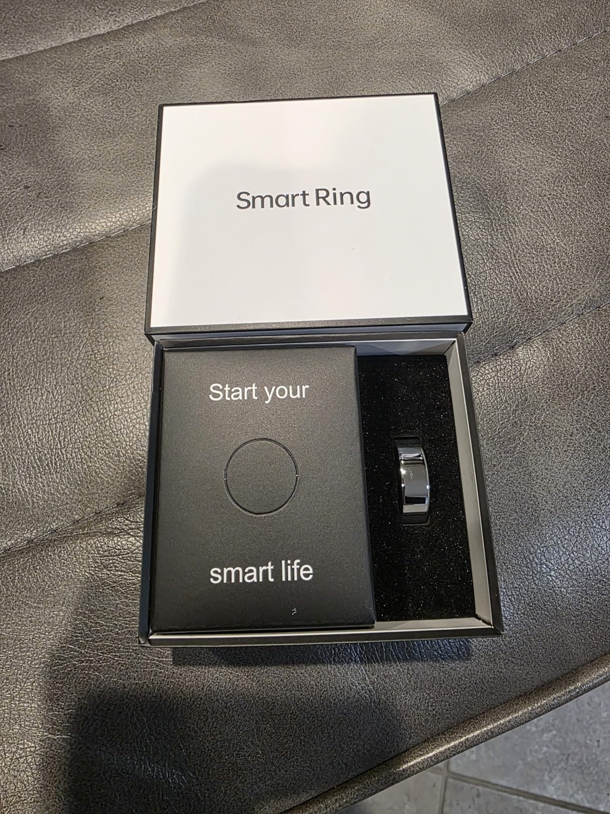 Smart Health Ring, Featuring Stress and Sleep Monitoring Functions, Compatible with iOS and Android, Waterproof Fitness Tracker for Women & Men, No Subscription Fee customer photo 2