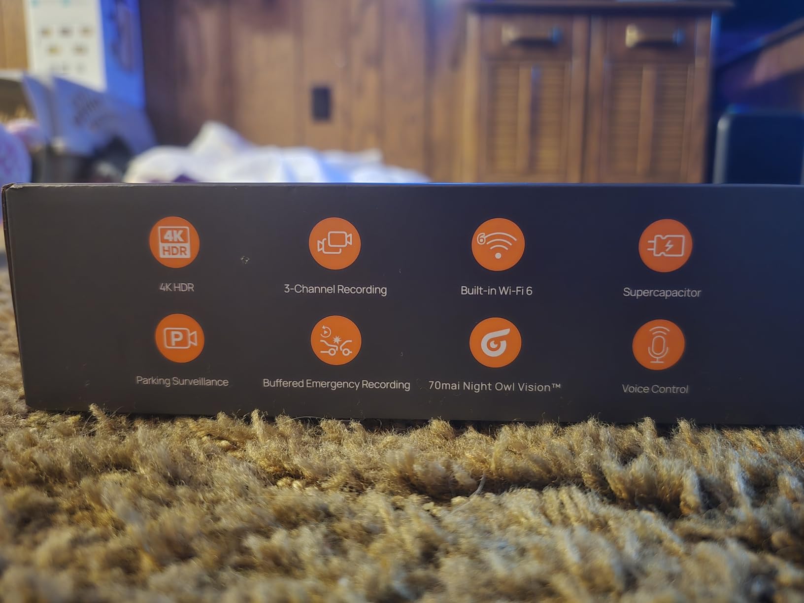 70mai 4K Dash Cam Front and Interior, 4K HDR Dash Camera with F1.55 Aperture, Wi-Fi 6, 24H Parking Surveillance, GPS, Loop Recording, 64GB Card Included, UHD Dashcam for Cars/Taxi/Uber/Lyft customer photo 2