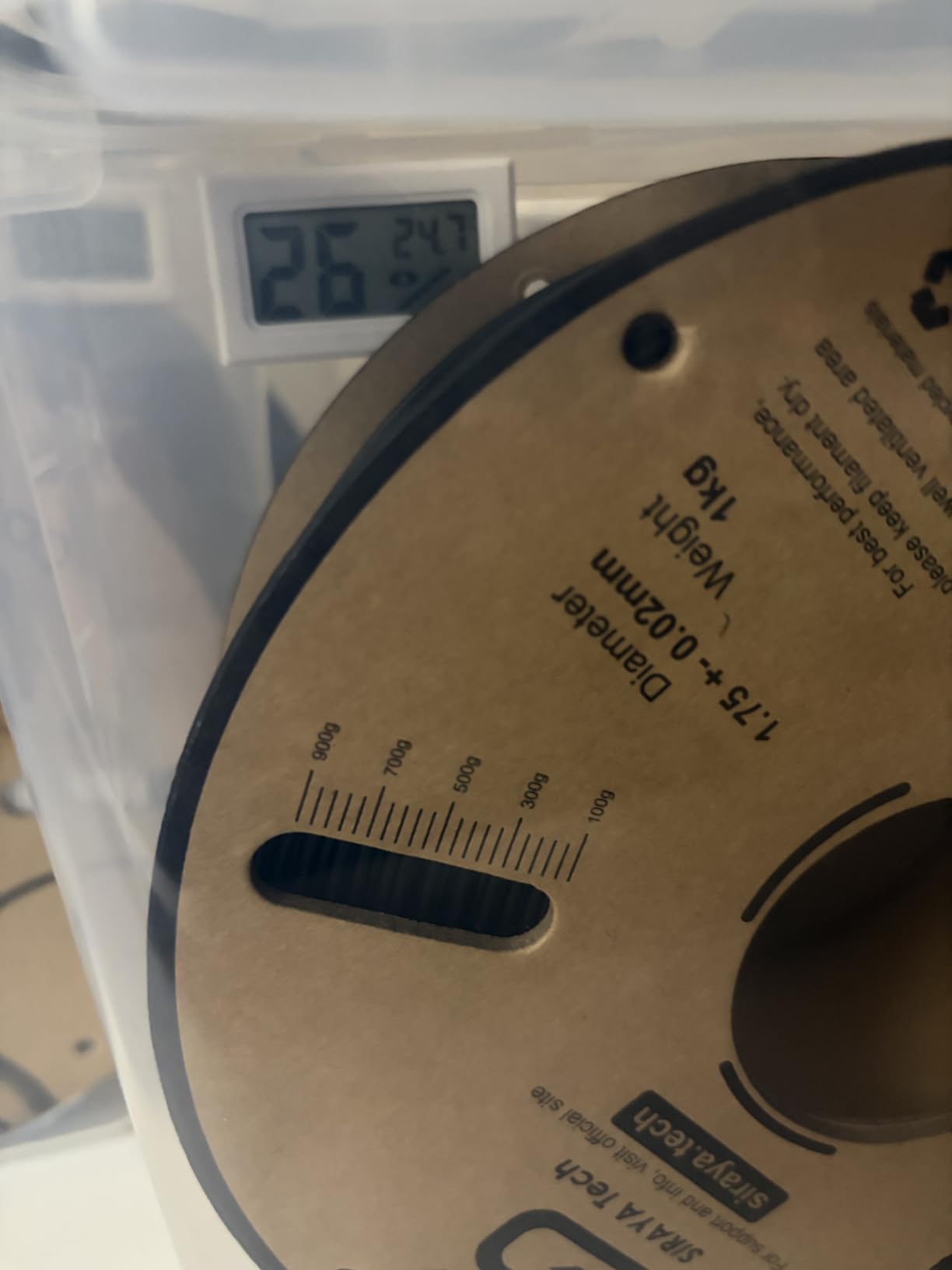 Filament Storage Box - 4 Pack 4L 3D Printer Filament Containers with 4 Hygrometers, Airtight Dry Boxes for Sealing and Protection, Water-Proof & Dust-Proof, Reusable Desiccant, Tube Cutter & Labels customer photo 2