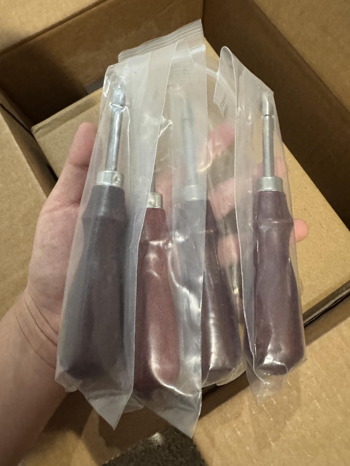 4 PCS Leather Edge Bevelers - Leather Beveler Tool for Edge Finishing and DIY Leathercraft, Leather Edge Beveler Tool Gift for Leather Artisans, DIY Enthusiasts (0.8mm,1mm,1.5mm, 2mm) customer photo 2