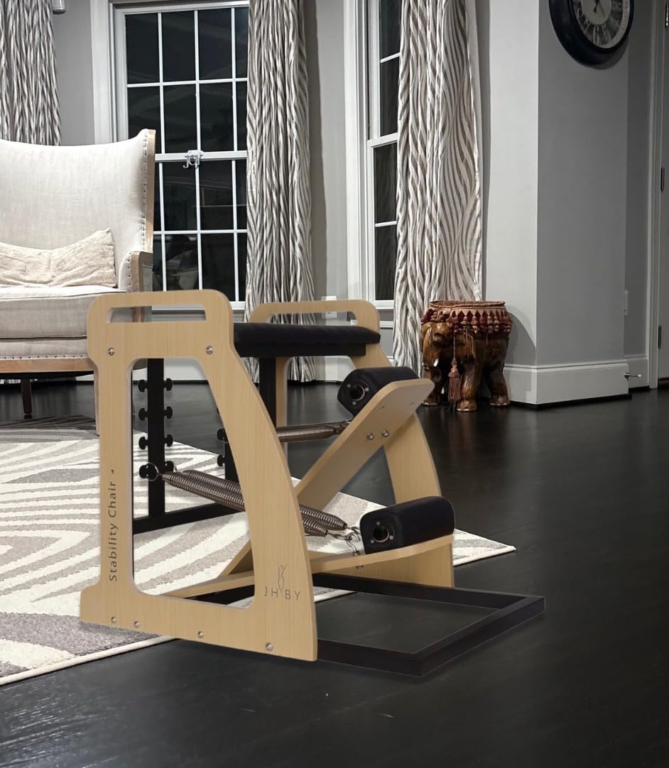 Pilates Chair, Pilates Chair for Home Workouts, Sturdy Metal Frame, Pilates Stability Chair, Yoga Fitness Trainer, Pilates Reformer Machine (Black) customer photo 1