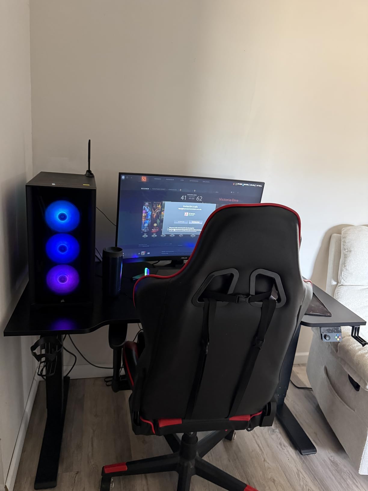 FLEXISPOT E6G CyberX 63 Inch RGB LED Electric Gaming Standing Desk Dual Motor customer photo 2