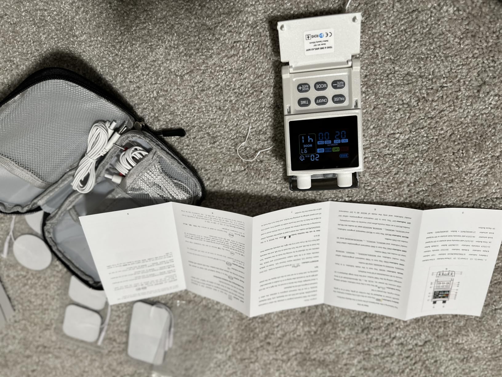 TENS Unit EMS Muscle Stimulator for Pain Relief, 4-in-1 TENS & EMS & Relax & DIY, 4-Channel 60 Modes 30 Intensity with Upgraded Color Screen for Back, Neck, Shoulder, Sciatica customer photo 1