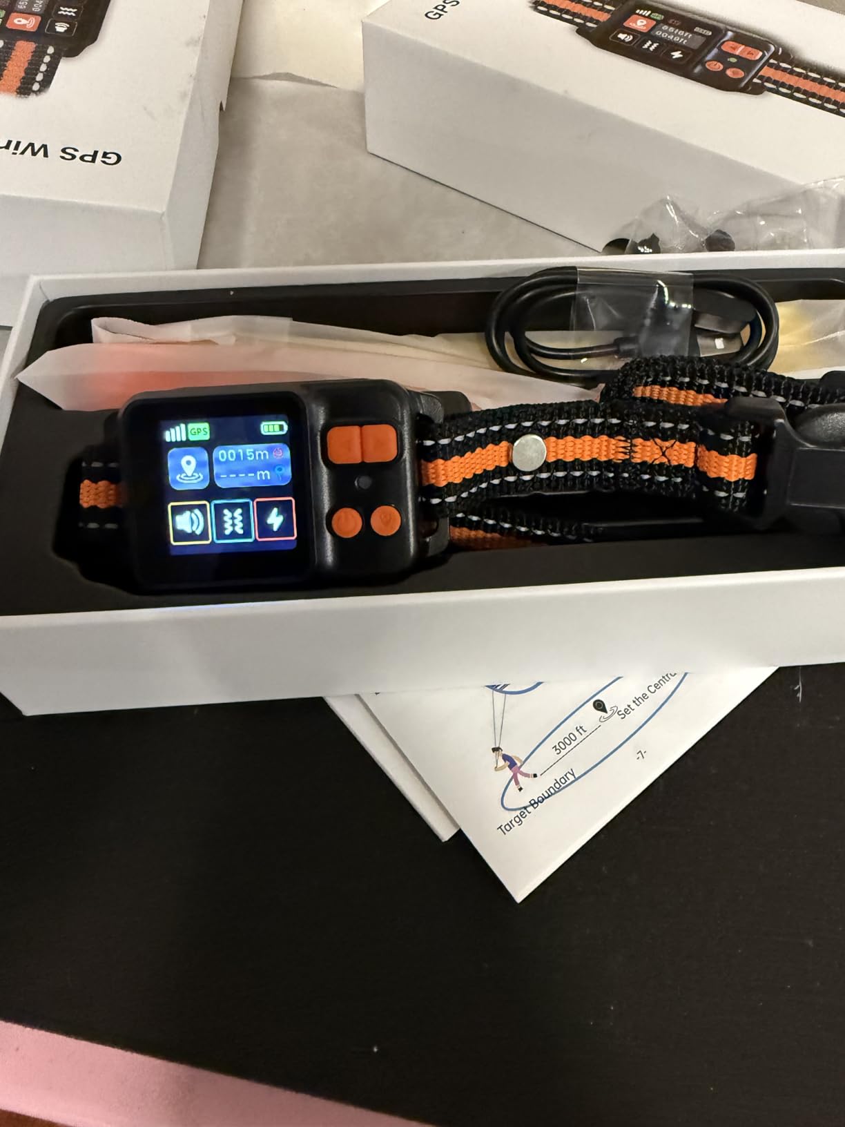 GPS Wireless Dog Fence System, Electric Dog Fence Using GPS Electric Satellite Technology, IPX7 Waterproof Rechargeable Design, GPS Dog Collar Has 2 Modes Circular and Free-Form Fence customer photo 1