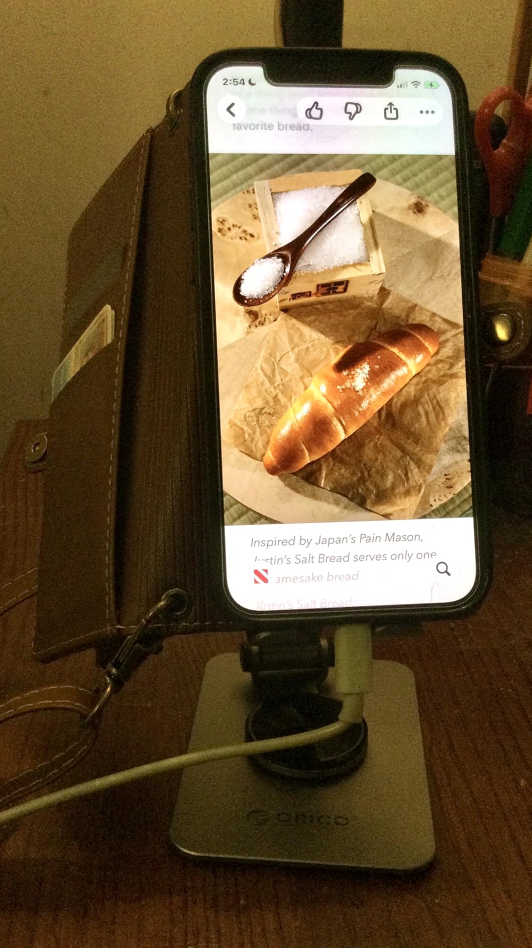 ORICO Aluminum Phone Stand for Desk, Adjustable Metal Phone Holder with Stable Support and Smooth 360 Degree Rotation for Smartphones up to 6.9 Inches - Gray (PS2) customer photo 1