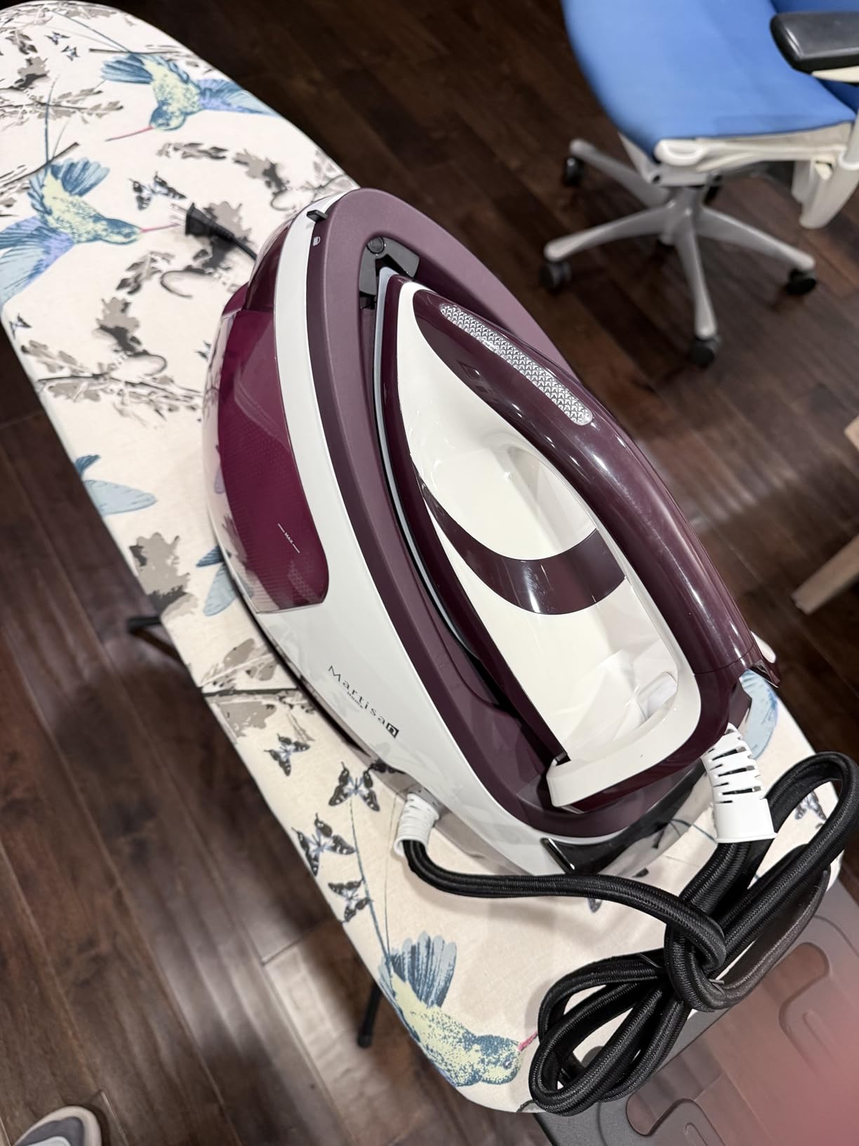 Martisan Digital Steam Generator Iron for Clothes, 1800W Strong Power, 8 Bar Max Pressure, 1.9L Water Tank, 550g/min Steam Burst, Smart Auto Off, Ceramic Soleplate, Fast Wrinkle Removal, Purple customer photo 1