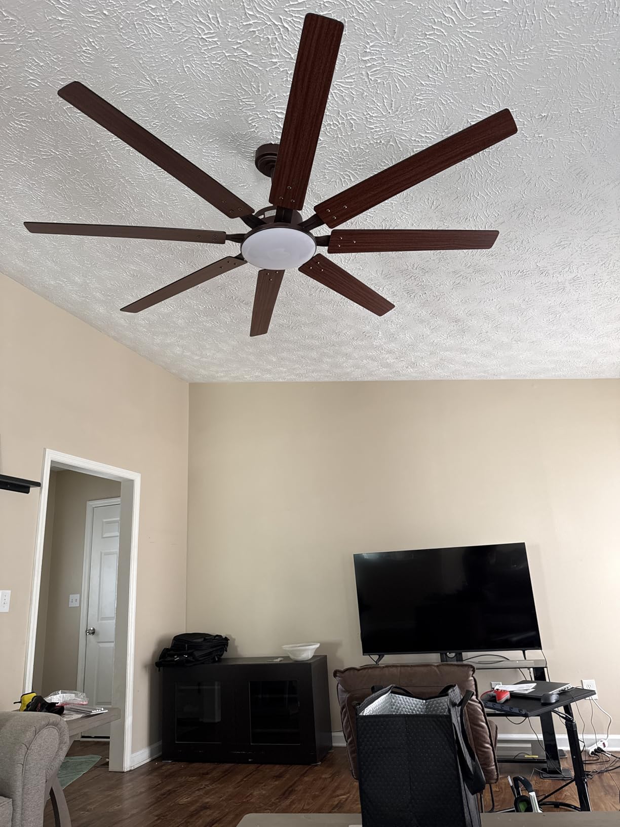 Amico Ceiling Fans with Lights, 72 inch Smart Ceiling Fan Compatible with Alexa/App/Remote Control, Reversible DC Motor, 6 Speeds, Dimmable 3CCT LED, Quiet Indoor/Outdoor for Living Room, Great Room customer photo 2