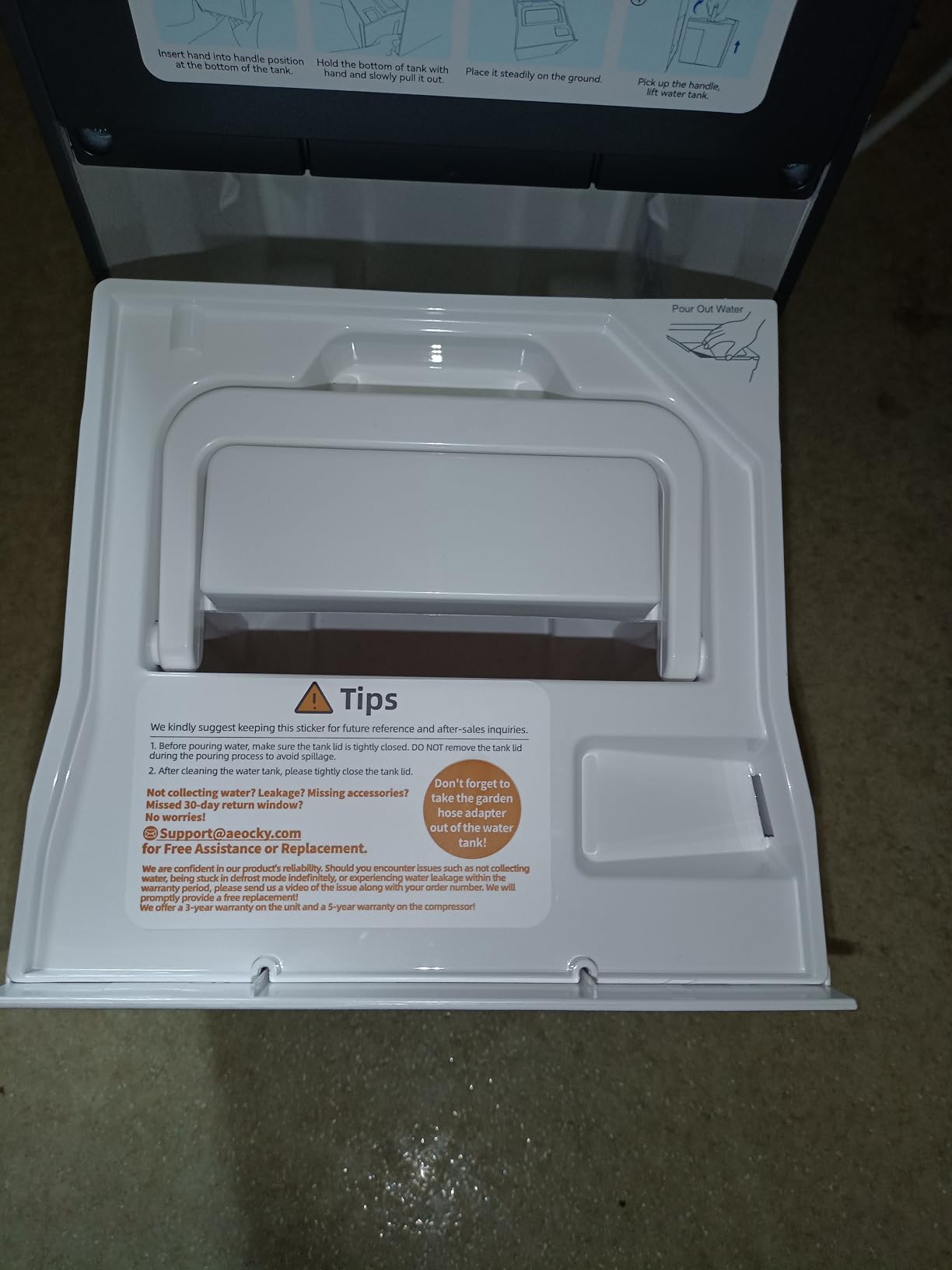 4500 Sq.Ft Energy Star Most Efficient 2025 Dehumidifier with Pump, AEOCKY Max 80 Pint/Day Smart Compressor Dehumidifier with Drain Hose, Intelligent Humidistat,for Basement,Bedroom,Home (White) customer photo 1