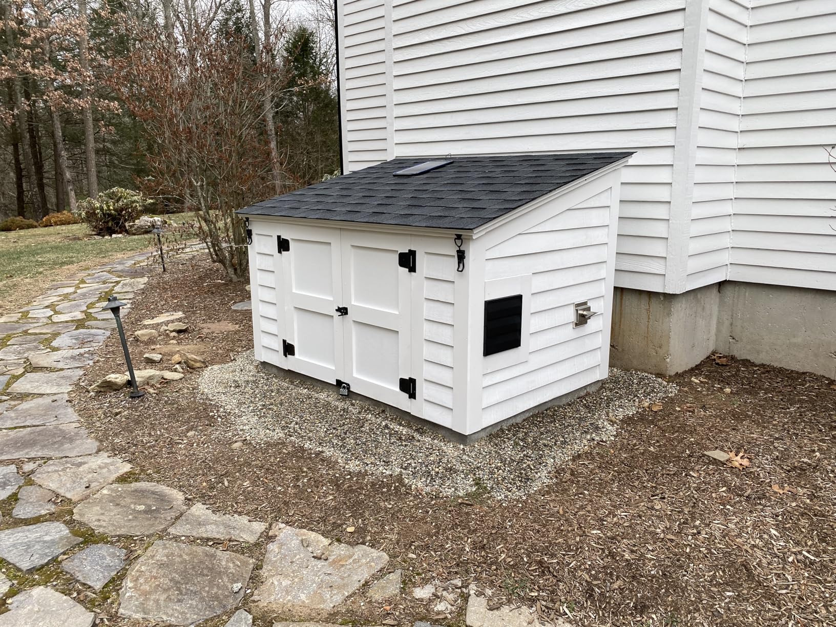 HG Power 16 Inch Attic Fan with Thermostat, 1681 CFM Shutter Exhaust Fan with Smart Temperature Humidity Controller, Wall Mounted Greenhouse Fan with EC Motor for Garage, Shed Ventilation, Black customer photo 1