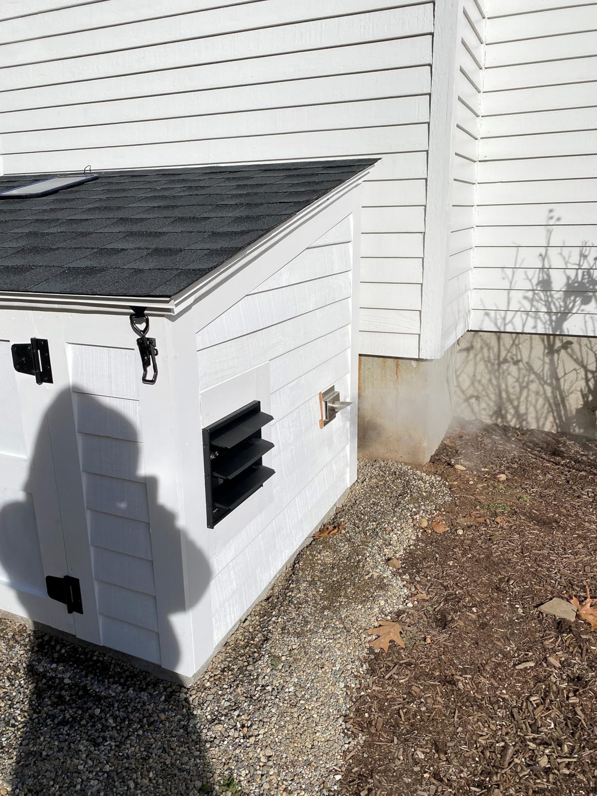 HG Power 16 Inch Attic Fan with Thermostat, 1681 CFM Shutter Exhaust Fan with Smart Temperature Humidity Controller, Wall Mounted Greenhouse Fan with EC Motor for Garage, Shed Ventilation, Black customer photo 2