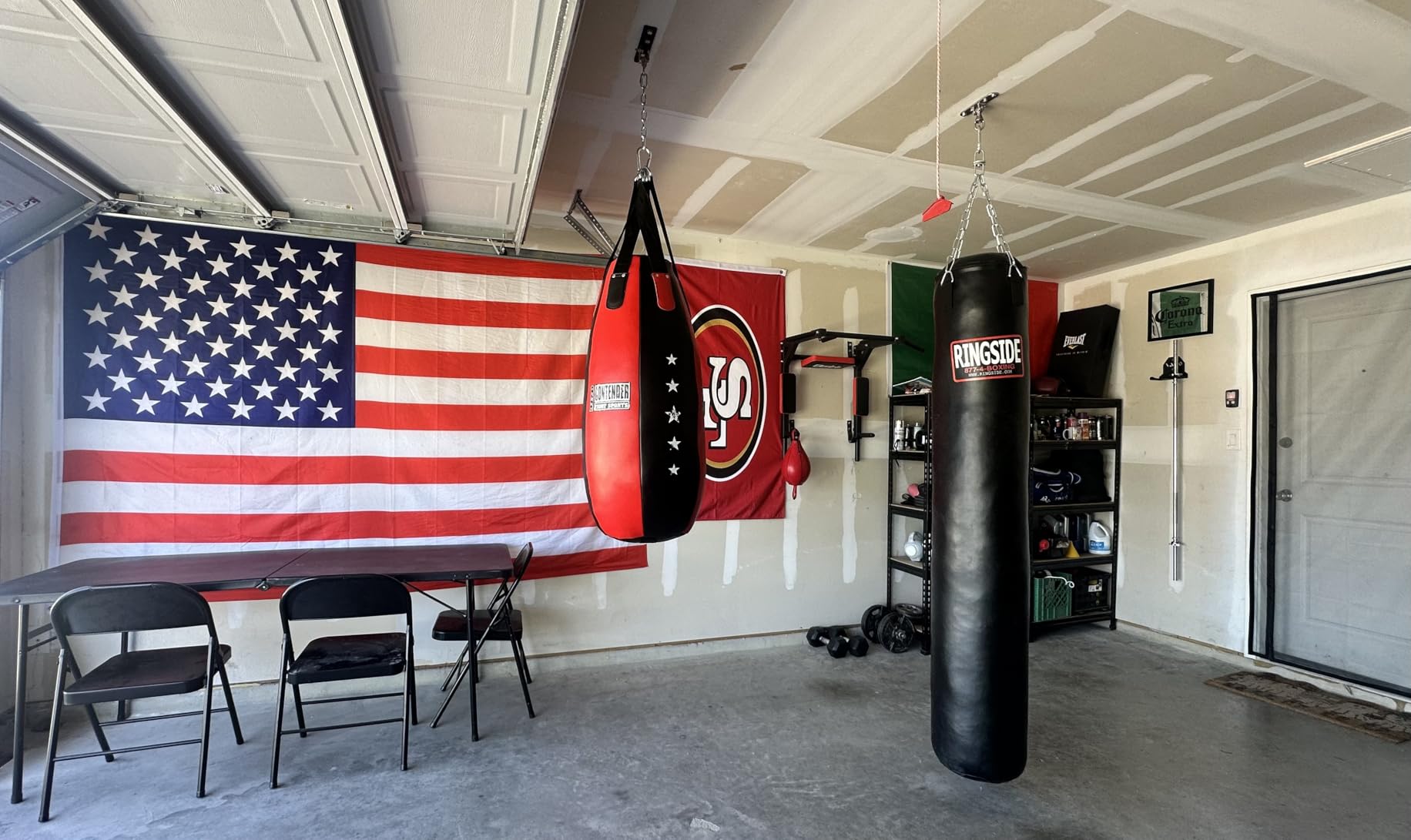 Ringside 100-Pound Muay Thai Heavy Bag, Sturdy Powerhide Punching Bag for Boxing, MMA, Muay Thai, and Kickboxing Training and Workout, Includes Chain and Swivel, Black, 72