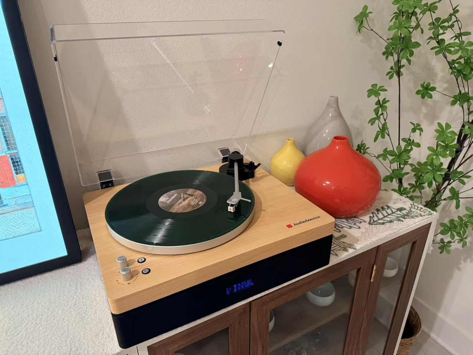 AudioSource Vinyl Record Player, All-in-one Turntable with 2.1 Channel Built-in Speaker, Bluetooth 5.4, 120W, Built-in Subwoofer, High Fidelity 2-Speed Belt Drive, Patented Isolation System, AT33 customer photo 2