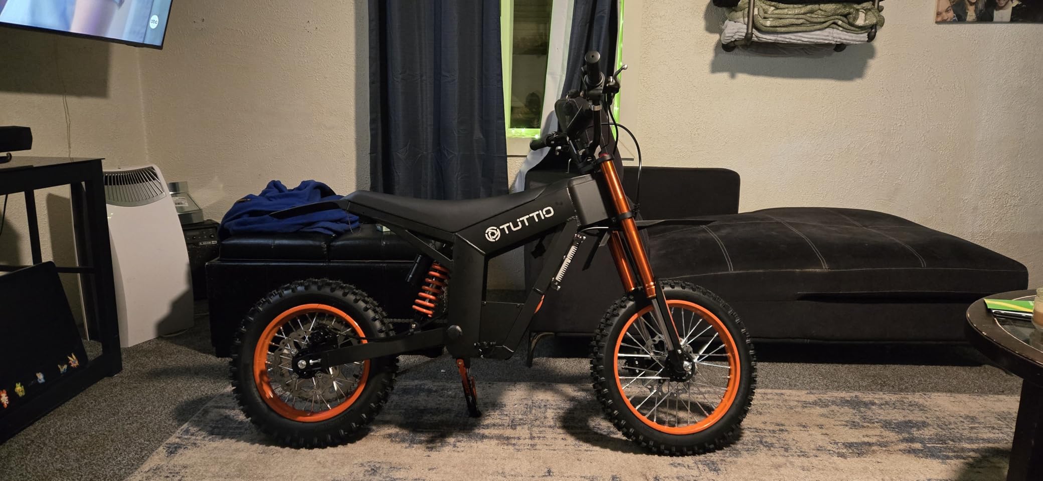 TUTTIO Soleil01-LO 3000W Mid-Drive Electric-Dirt-Bike for Teens & Adults - 37MPH, 220Nm, 48V 21Ah Removable Battery, Full Suspension Off-Road Electric Motorcycle, 14