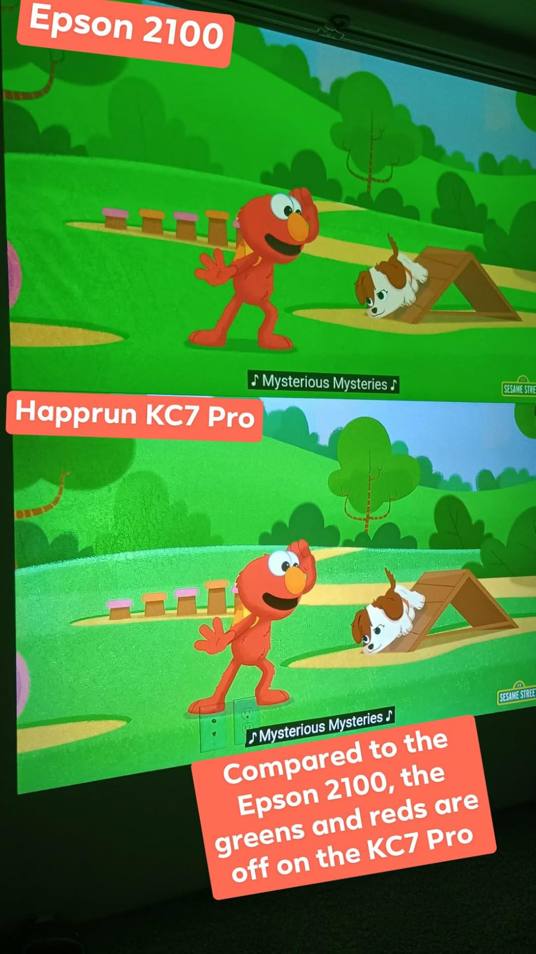 HAPPRUN 2500 ANSI Lumens Outdoor Projector with Built-in Streaming Apps, 4K Decoding Resolution, Dolby Audio, WiFi 6 and Bluetooth 5.2 for Indoor and Outdoor Home Theater customer photo 1