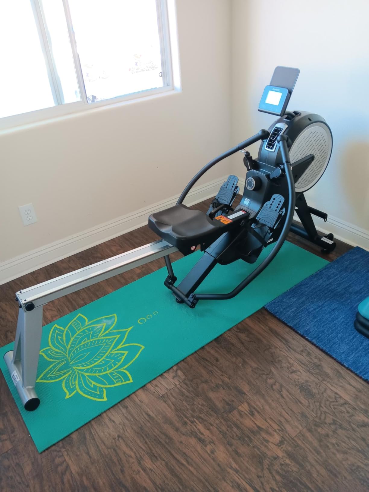 pooboo Rowing Machines for Home, Dual Wind & Magnetic Resistance, Foldable Row Machine 400 LB Weight Capacity, 14 Levels Resistance Quiet Rowers for at Home Exercise, App Supported customer photo 1