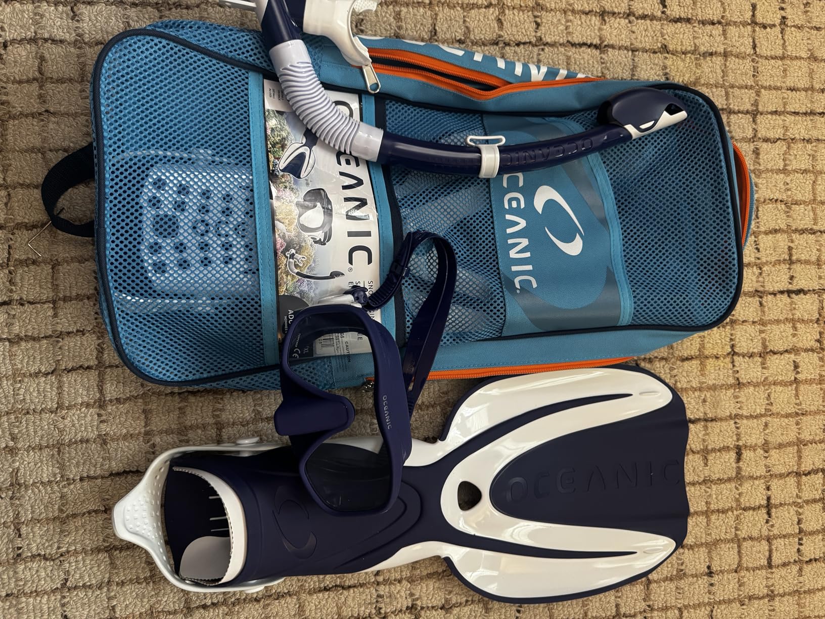 Oceanic Snorkel Set Adult - Premium Snorkeling Gear for Adults with Dry-Top Snorkel, Tempered Glass Mask & Adjustable Fins - Leak-Proof Silicone Seal Kit for Clear Underwater Vision customer photo 2