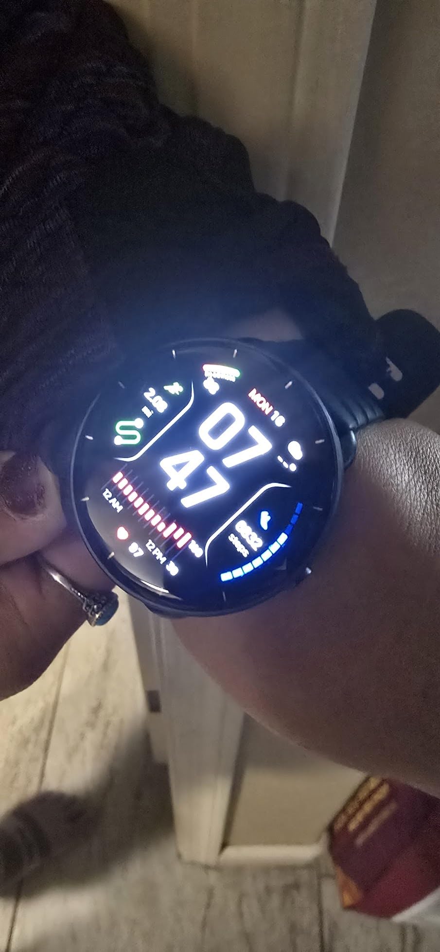 Parsonver Smart Watch for Swimming, 5ATM Waterproof Watch for Pool & Open Water, AI Swim Analysis, Built-in GPS & Compass, AMOLED Fitness Trackers 100+ Sports Modes, Heart Rate & Sleep Monitor, Black customer photo 1