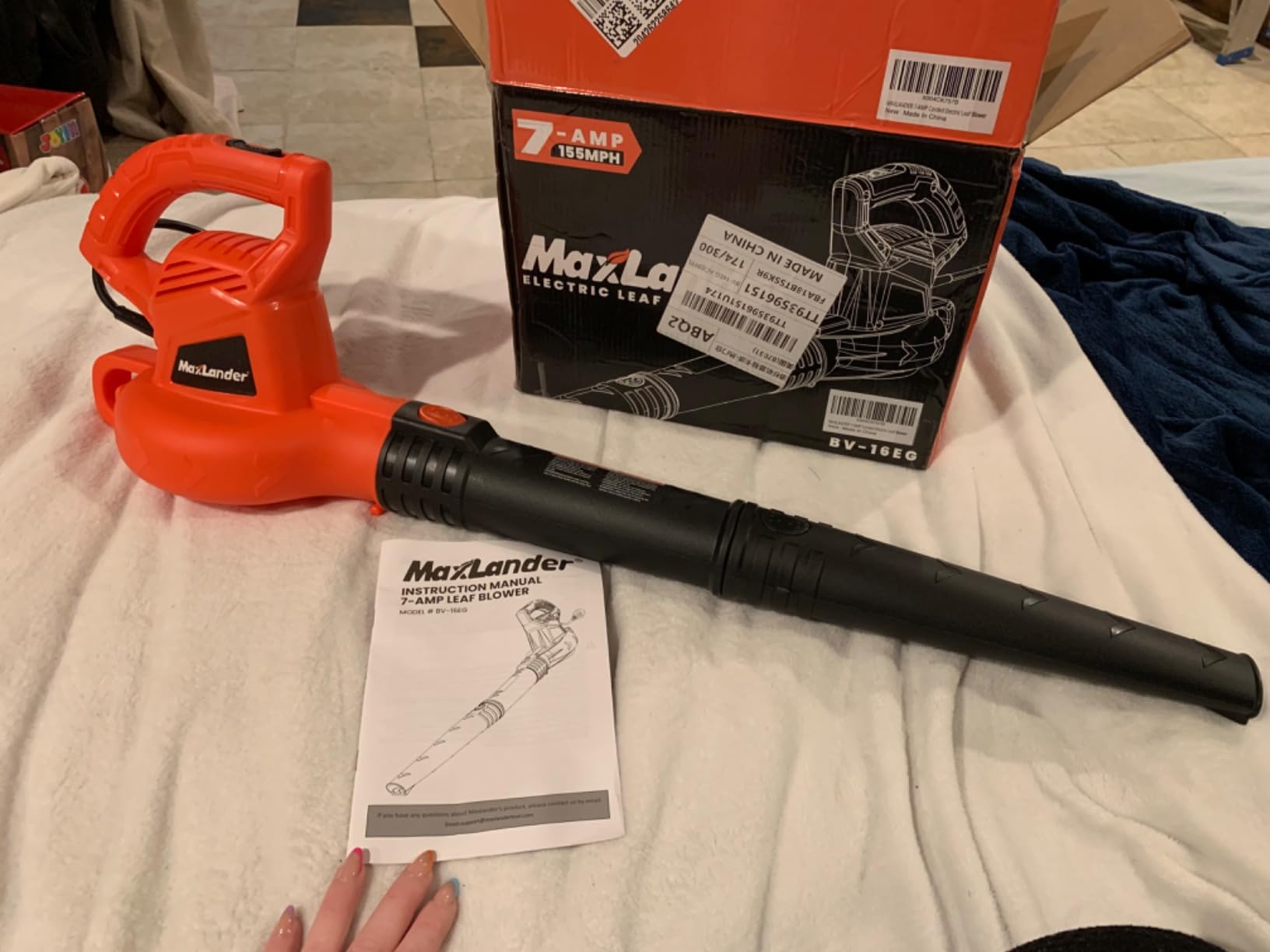 MAXLANDER Cordless Leaf Blower & Vacuum with Bag, 3-in-1 Brushless Battery Powered Leaf Vacuum Mulcher 40V 170MPH 360CFM 5 Speeds Leaf Blowers for Lawn Care 2x4.0Ah Battery & Charger Included customer photo 2