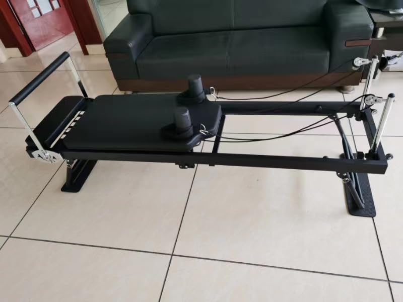 Foldable Pilates Reformer & Pilates Square Box Set-90% Pre-Assembled Home Gym Women Men Workouts Bundle, Dual Resistance System (Springs + Latex), Jumpboard & Adjustable Foot Bar for All Levels customer photo 1