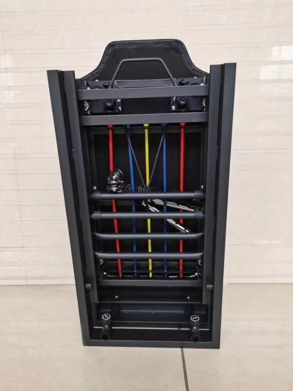 Foldable Pilates Reformer & Pilates Square Box Set-90% Pre-Assembled Home Gym Women Men Workouts Bundle, Dual Resistance System (Springs + Latex), Jumpboard & Adjustable Foot Bar for All Levels customer photo 2