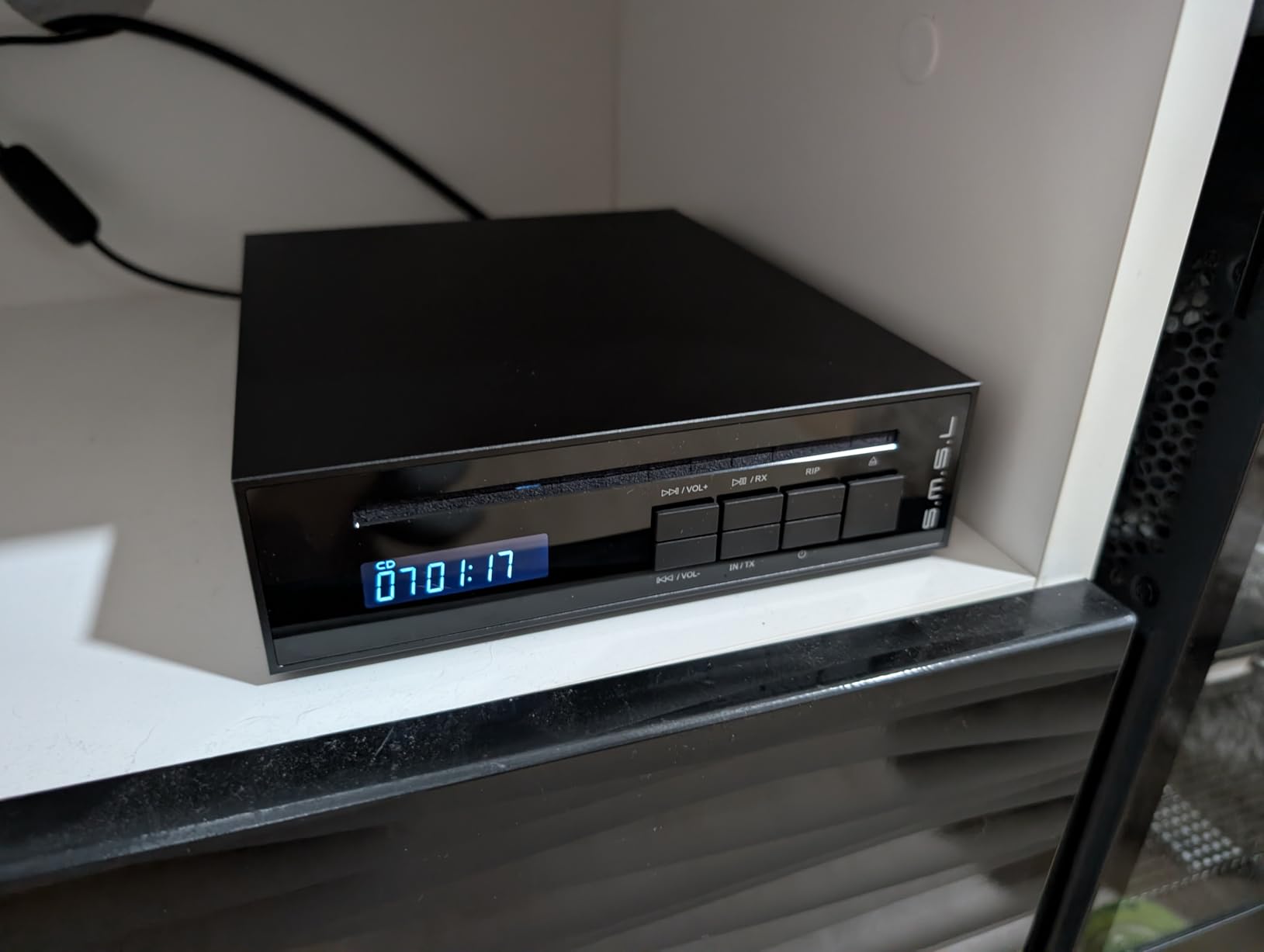 SMSL PL20 HiFi CD Player for Home, CD Ripper, Bluetooth, 2*CS43131 Chip, USB Drive/Bluetooth Input RCA/BT/3.5mm/4.4mm Balanced/Optical/Coaxial Digital Output, Black customer photo 1