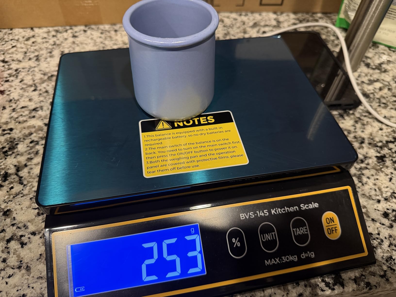 Bonvoisin Baking Scale with Percentage Weighing Function 66lb/ 30kg Large Digital Kitchen Scale for Candle, Soap and Sourdough Bread Making Rechargeable Food Cooking Scale customer photo 2