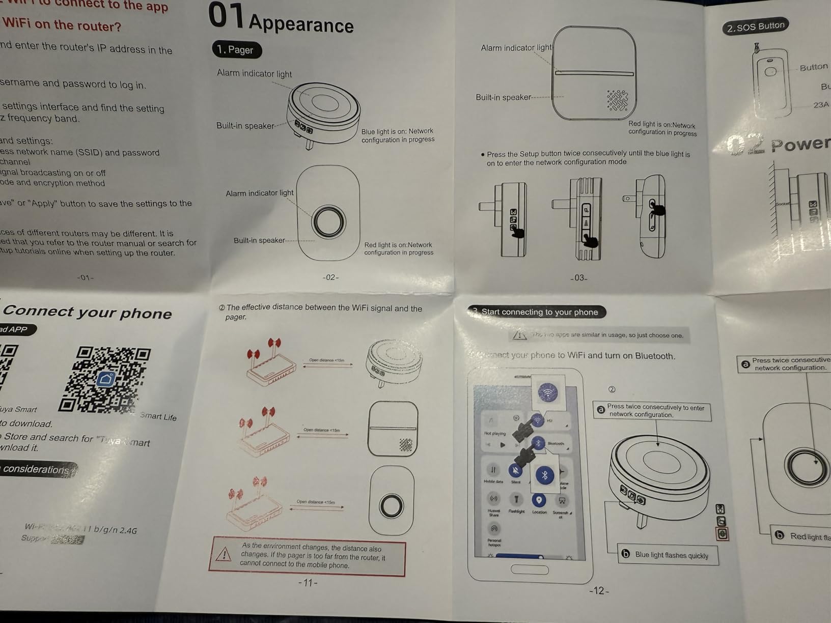 WiFi Caregiver Pager Life Alert Systems for Seniors No Monthly Fee App Control Medical Alert Systems for Seniors, 1Waterproof Call Button+ 1Watch Button 1Receiver(Only Supports 2.4GHz Wi-Fi) customer photo 1