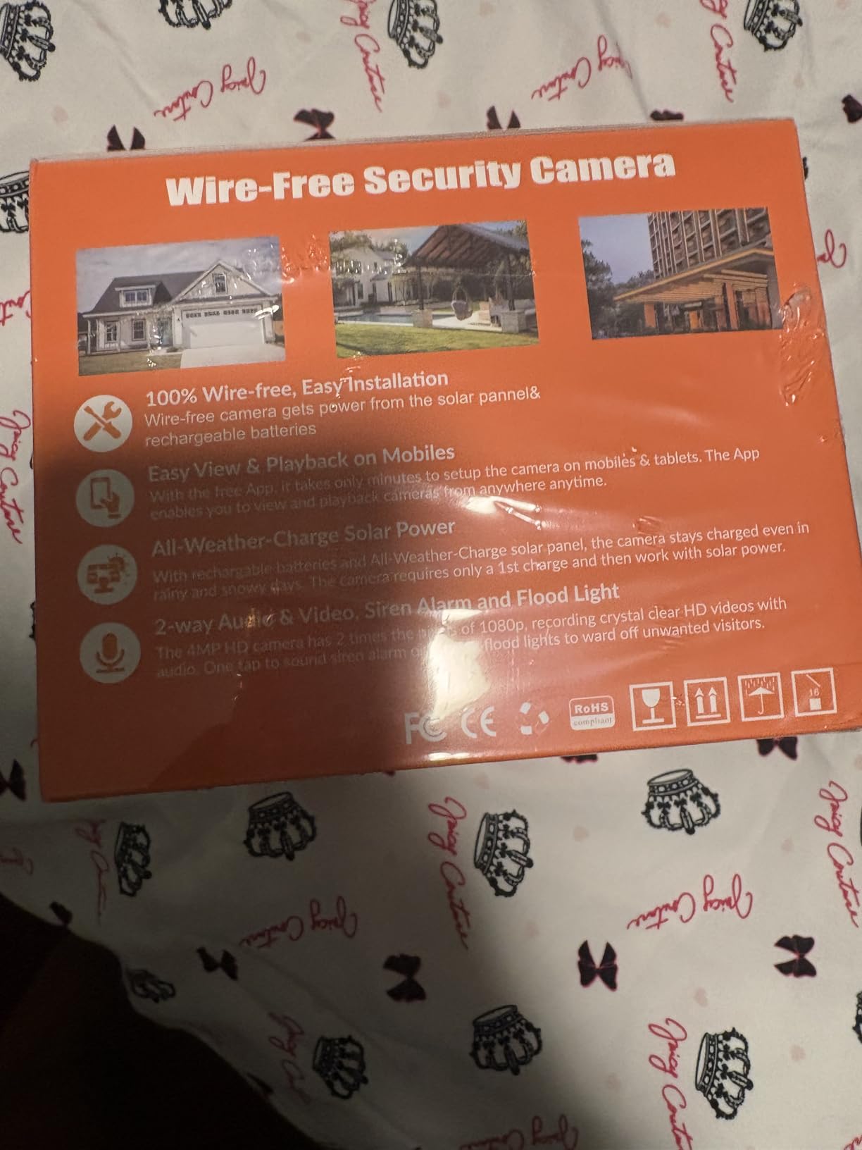 4MP Security Cameras Wireless Outdoor,No Subscription 128GB Local Storage,Solar Powered Cameras for Home Security with 360°PTZ,4 Cam-Kit, Color Night Vision Home Security Camera System,5G & 2.4G,IP66 customer photo 2