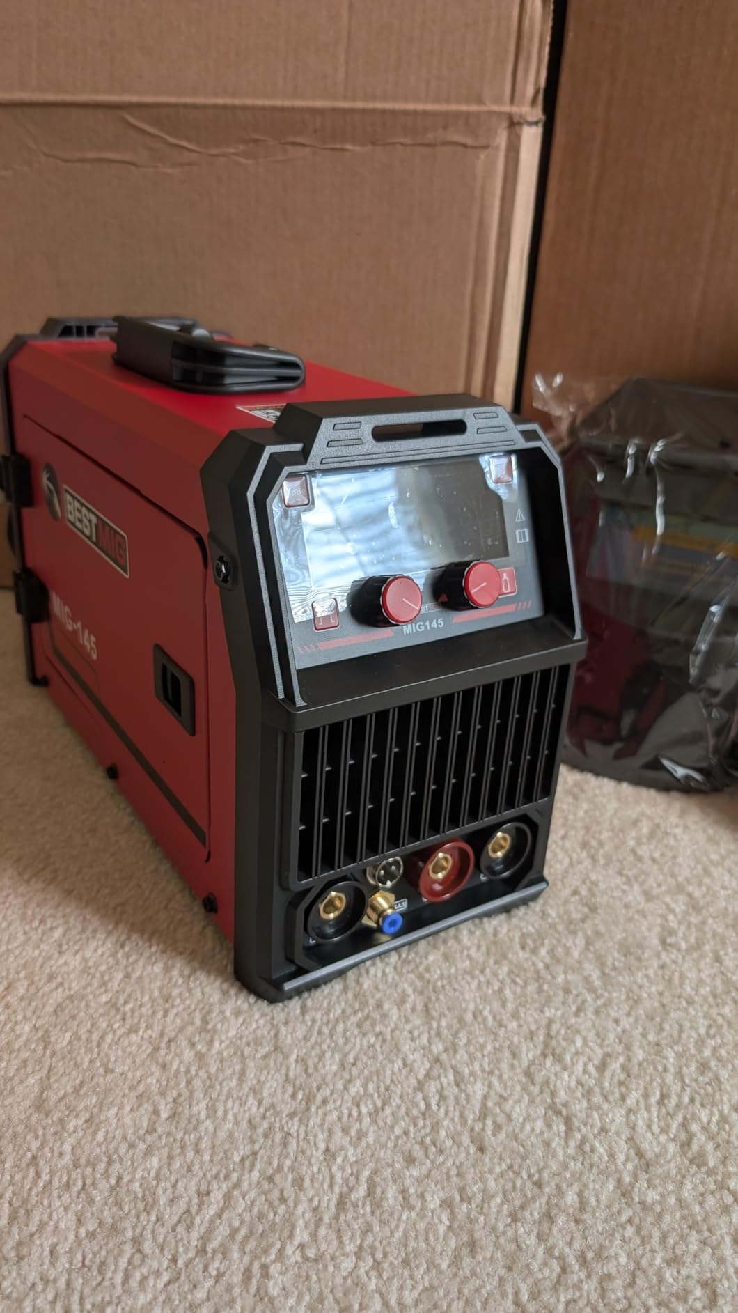 BESTMIG 145A 4-in-1 Multi-Process Welder, 110V/220V MIG/TIG/MMA/Stick Welding Machine, Gas & Gasless Flux Core Welder with Synergy IGBT Inverter, Includes Welding Helmet & Gloves customer photo 2