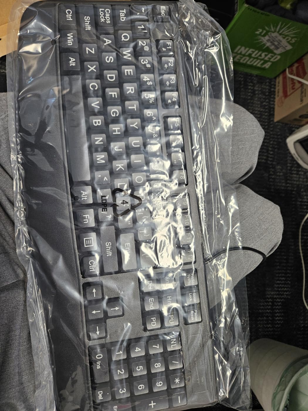 Large Print Ergonomic Keyboard, Full Size Keyboard with Wrist Rest, Silent Wired USB Computer Keyboard Oversized Letter Keys 4X Larger Easy to See & Type for Laptop, PC, Windows, Desktop customer photo 2