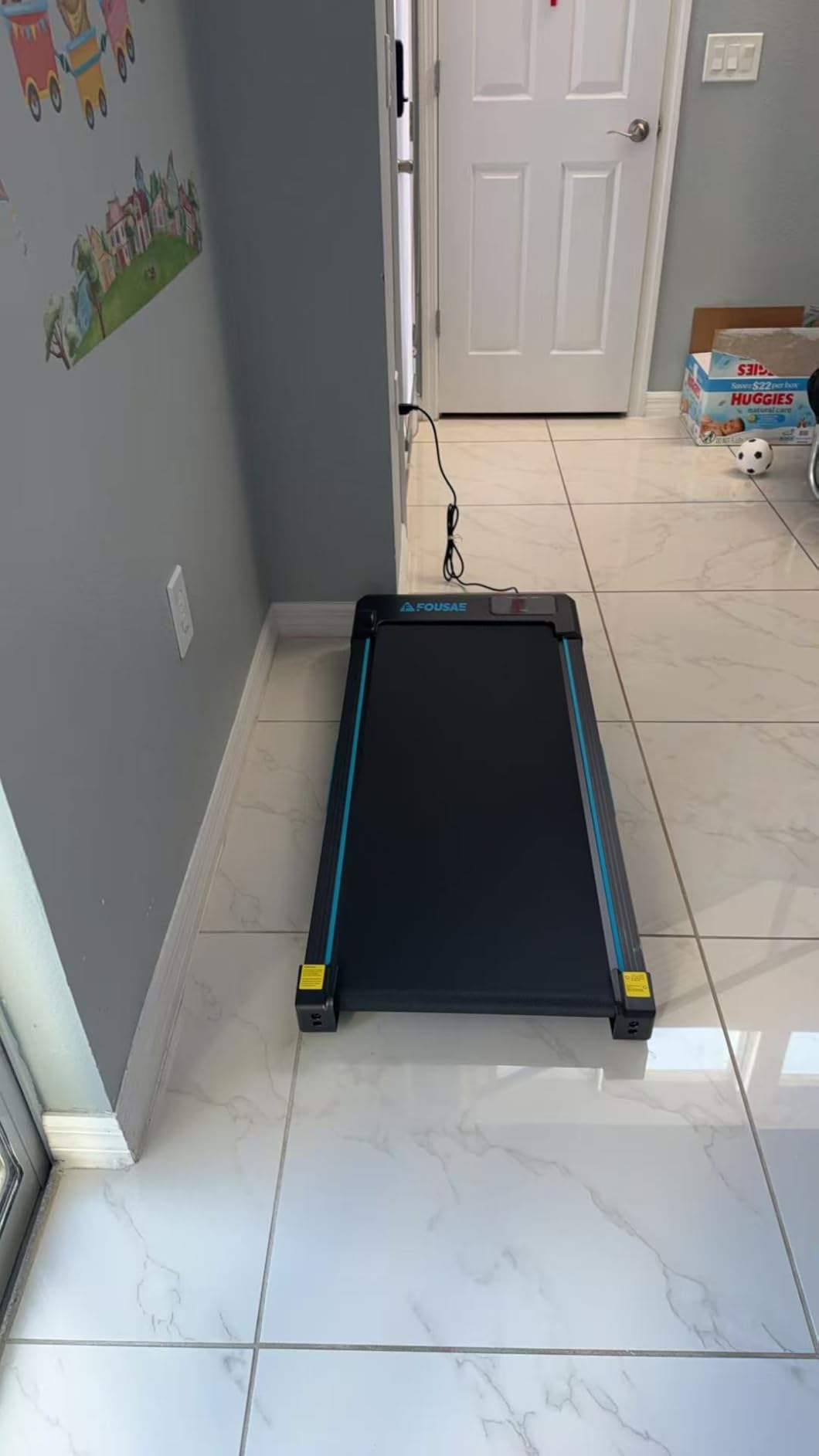 Walking Pad Treadmill, 6.2MPH Under Desk Walking Pad with 10% Incline, Treadmills for Home with Double Frame, 2.75HP Brushless Drive, 12 HIIT Programs, Remote Control, 350LBS Capacity customer photo 2