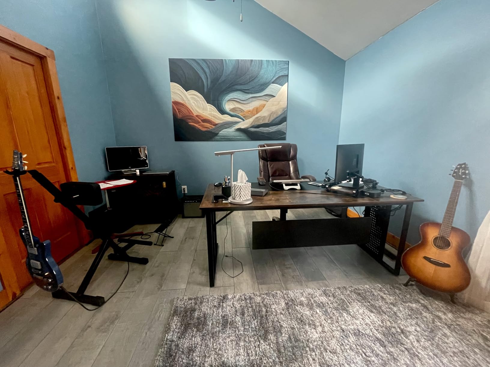 Art Acoustic Panels Sound Absorbing Panels, Sound Absorbing Wall Art with Nano Glue for Recording and Home Studio, Office, Conference, White, 72 x 48 Inch customer photo 2